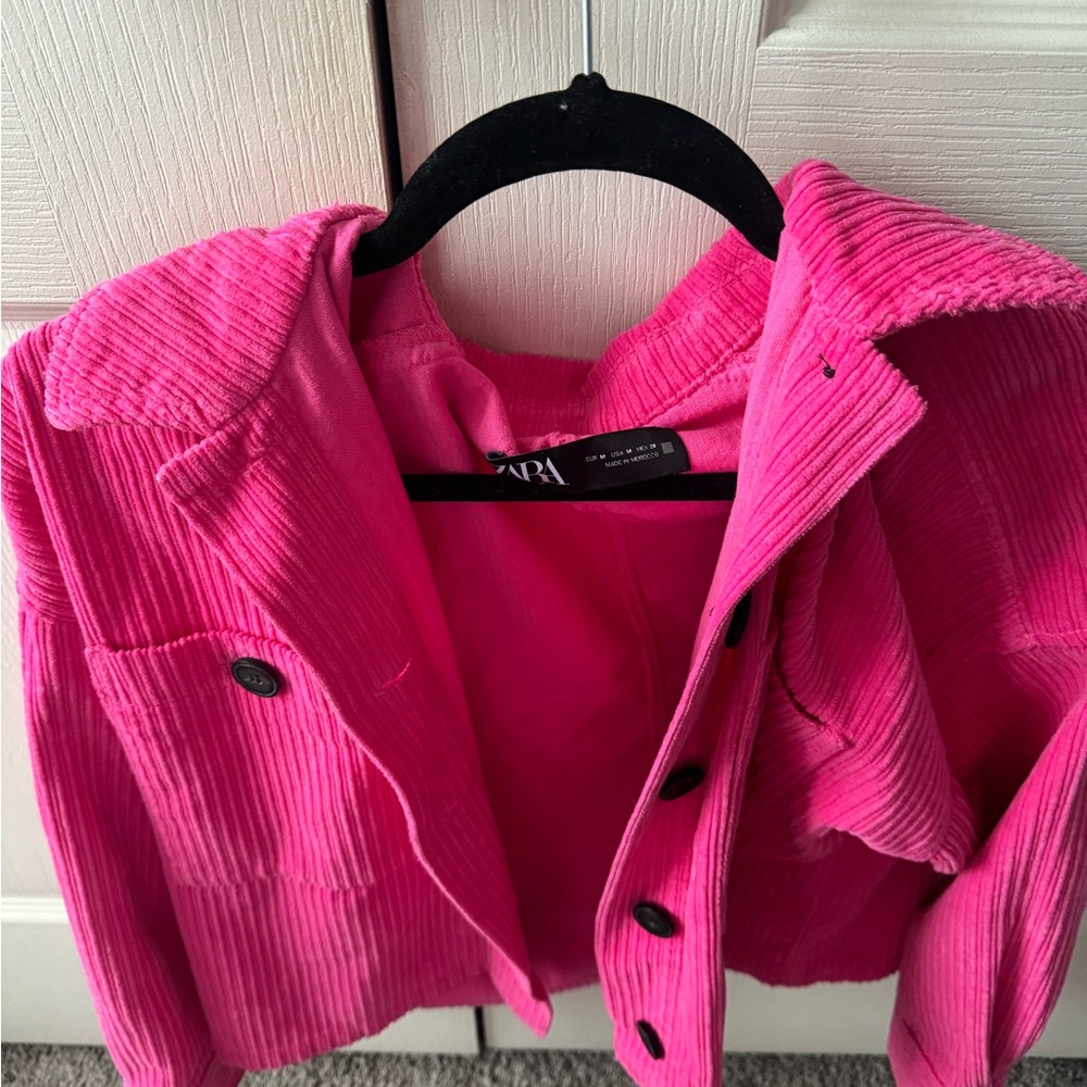 Zara Fuchsia Corduroy Jacket